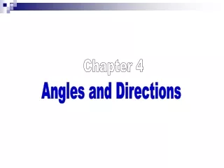 Angles and Directions