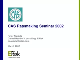 CAS Ratemaking Seminar 2002