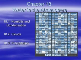 Chapter 18:  Water in the Atmosphere