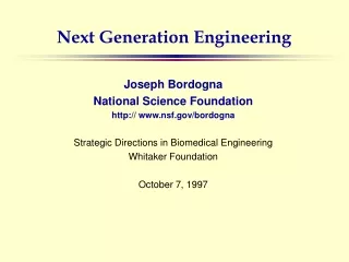 Next Generation Engineering