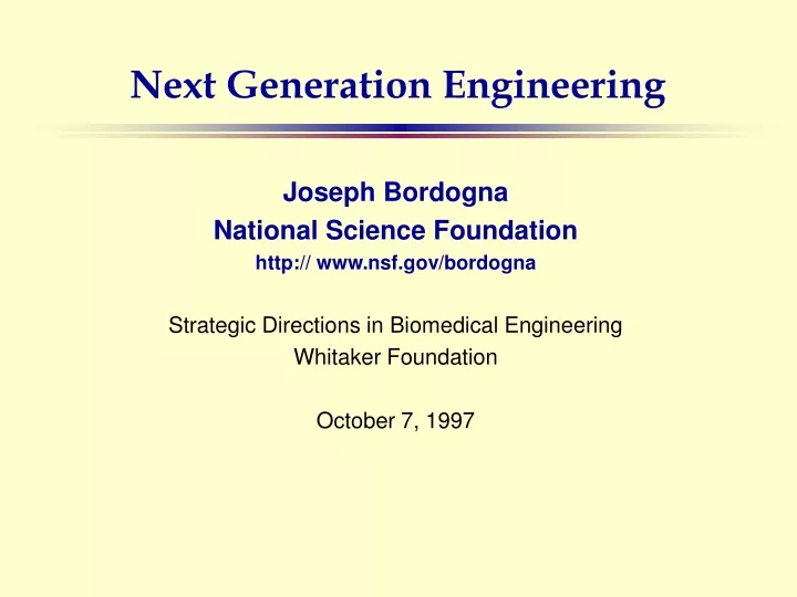 next generation engineering