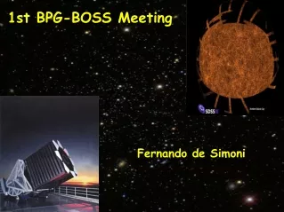 1st BPG-BOSS Meeting