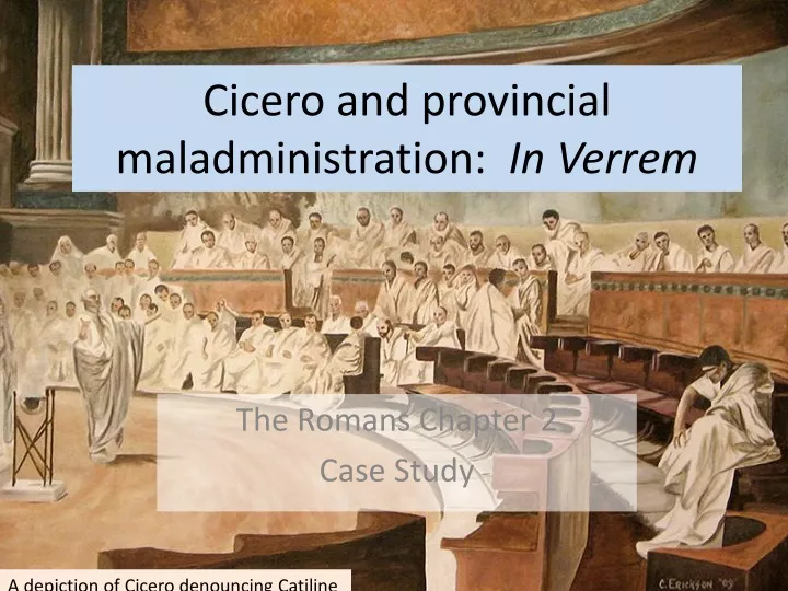 cicero and provincial maladministration in verrem