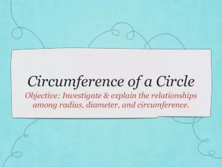 Circumference of a Circle