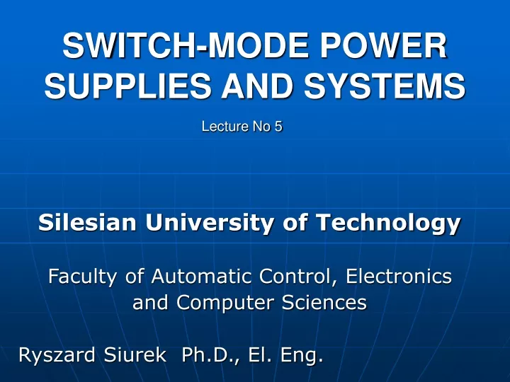 switch mode power supplies and systems