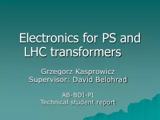 Electronics for PS and LHC transformers