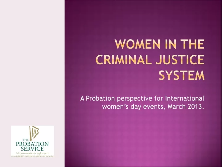women in the criminal justice system