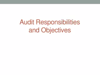 Audit Responsibilities and Objectives