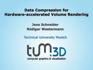Data Compression for  Hardware-accelerated Volume Rendering