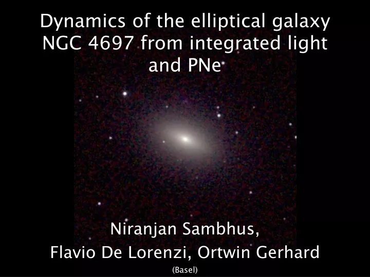 dynamics of the elliptical galaxy ngc 4697 from integrated light and pne
