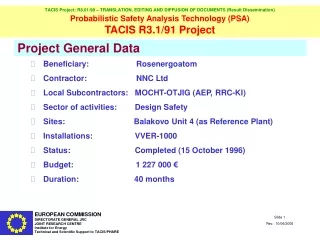 Project General Data