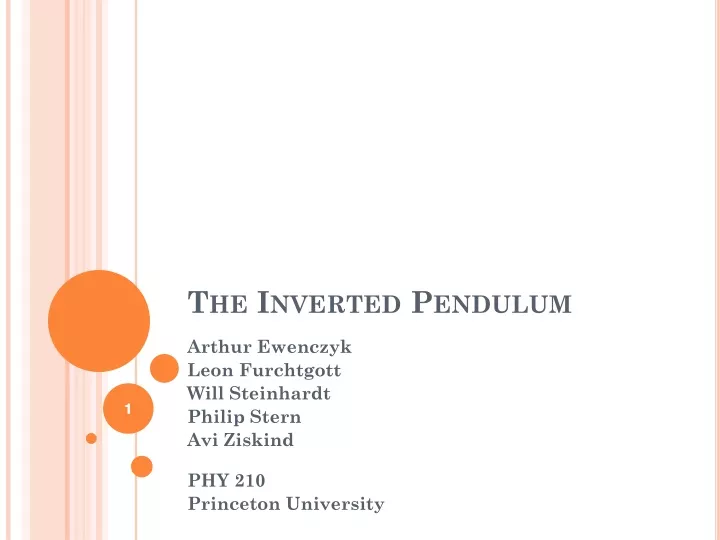 the inverted pendulum