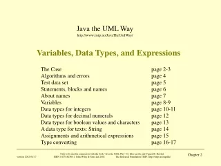 Variables, Data Types, and Expressions