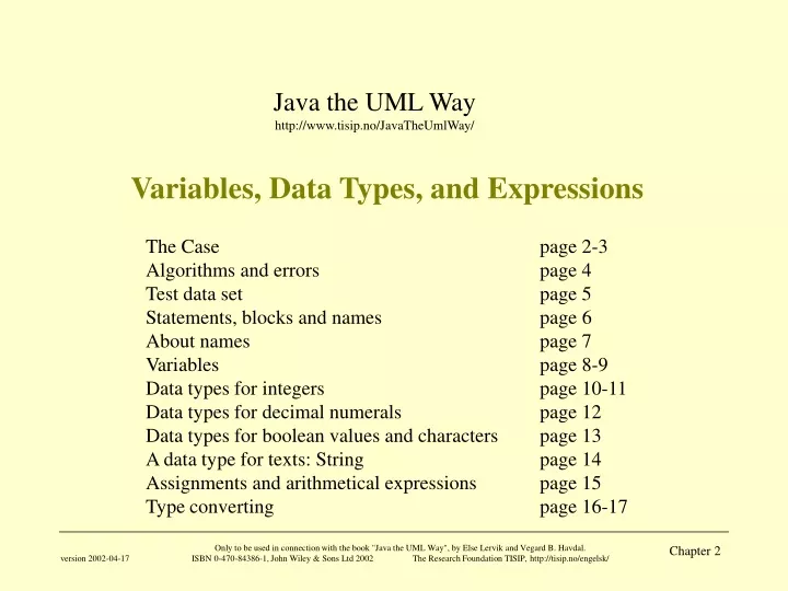 variables data types and expressions