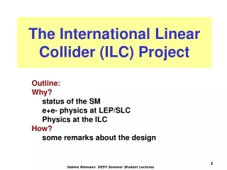 The International Linear Collider (ILC) Project