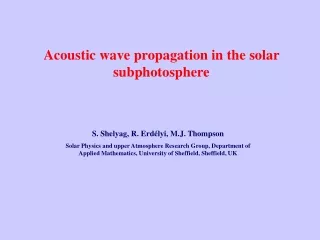 Acoustic wave propagation in the solar subphotosphere