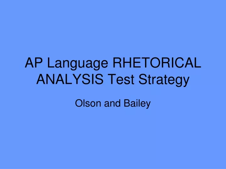 ap language rhetorical analysis test strategy
