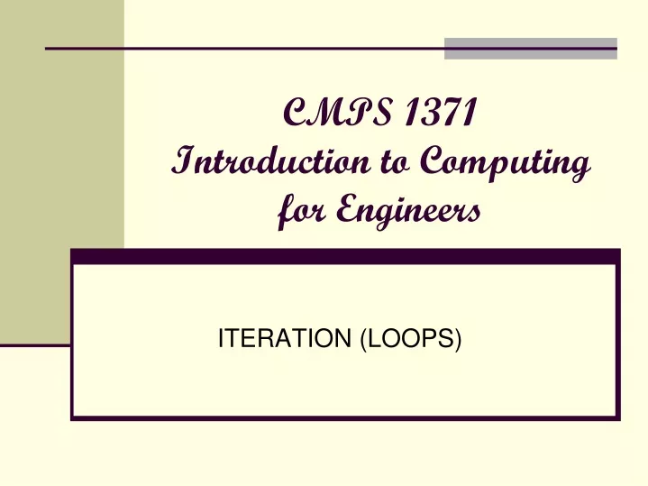 cmps 1371 introduction to computing for engineers