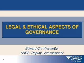 LEGAL &amp; ETHICAL ASPECTS OF GOVERNANCE
