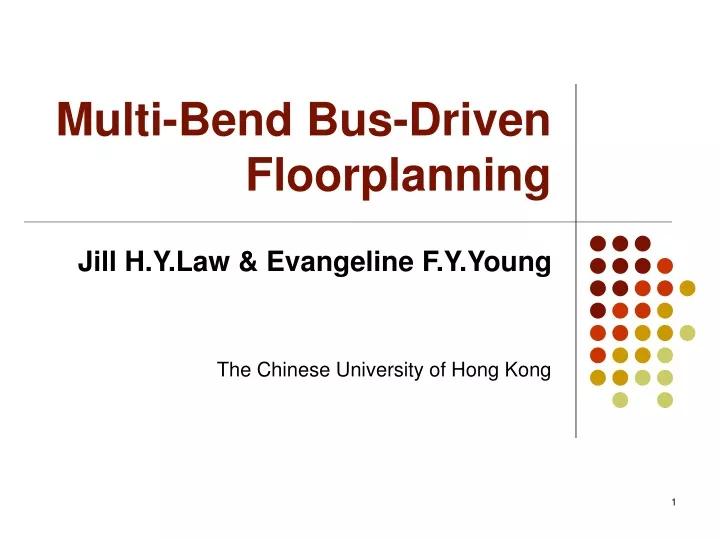 multi bend bus driven floorplanning