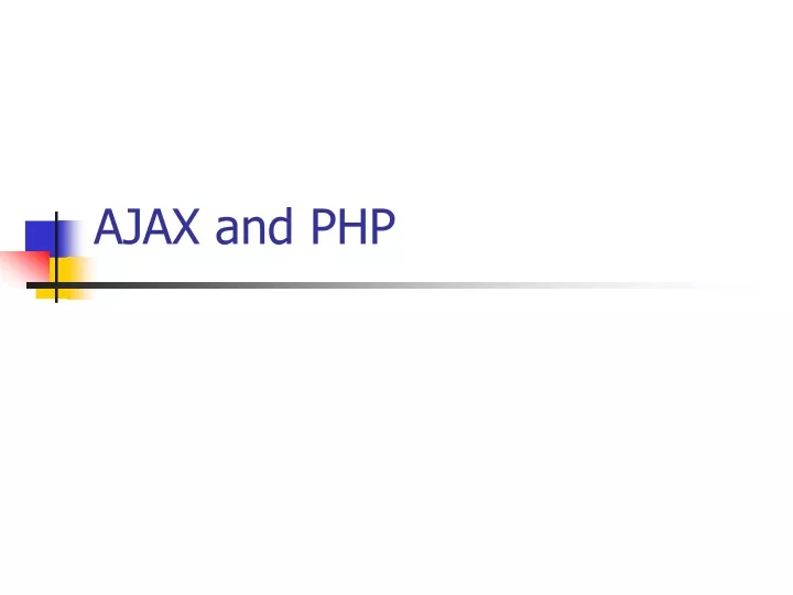 ajax and php