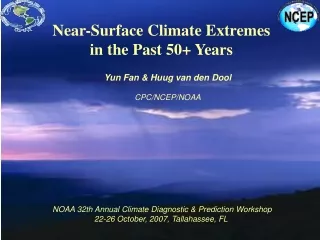 Near-Surface Climate Extremes in the Past 50+ Years