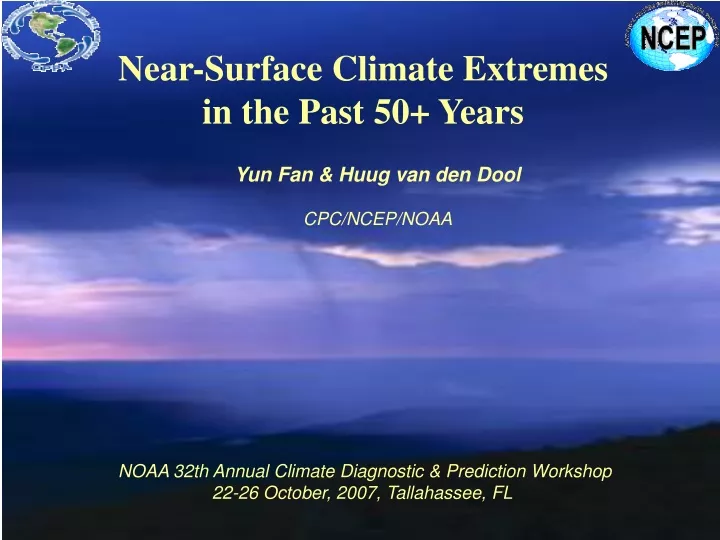 near surface climate extremes in the past 50 years