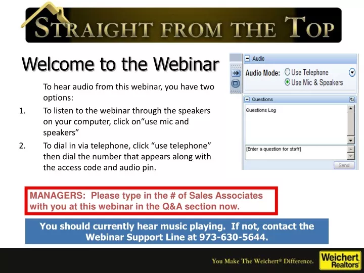 welcome to the webinar