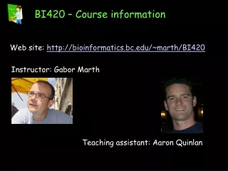 BI420 – Course information