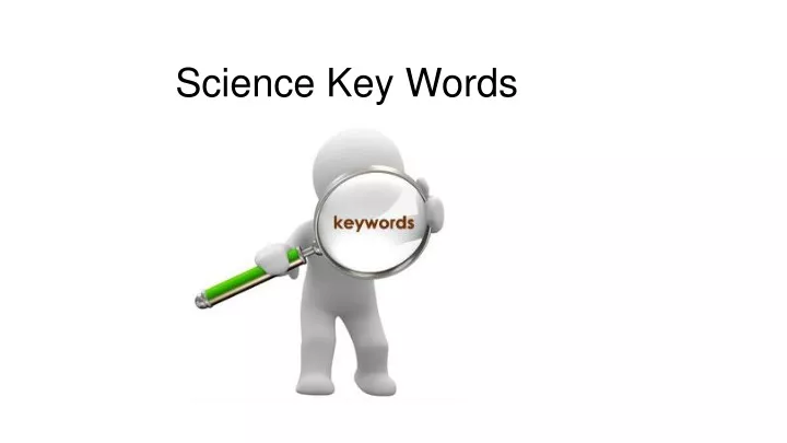 science key words