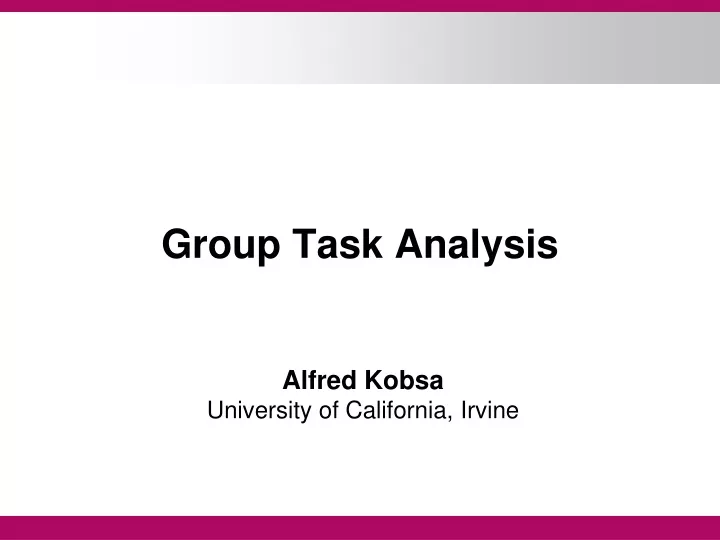group task analysis