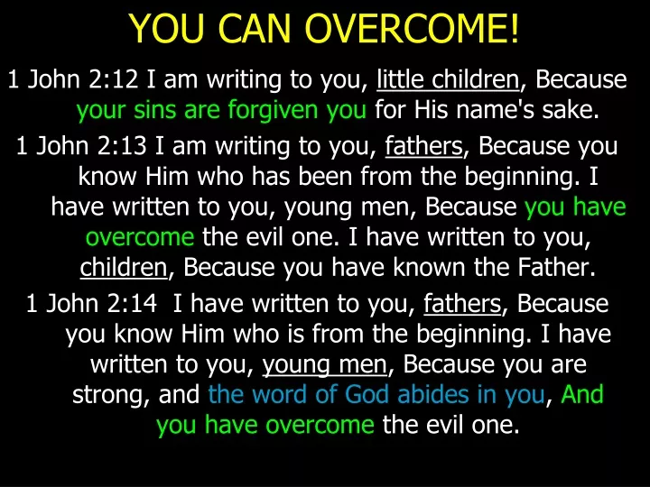 you can overcome