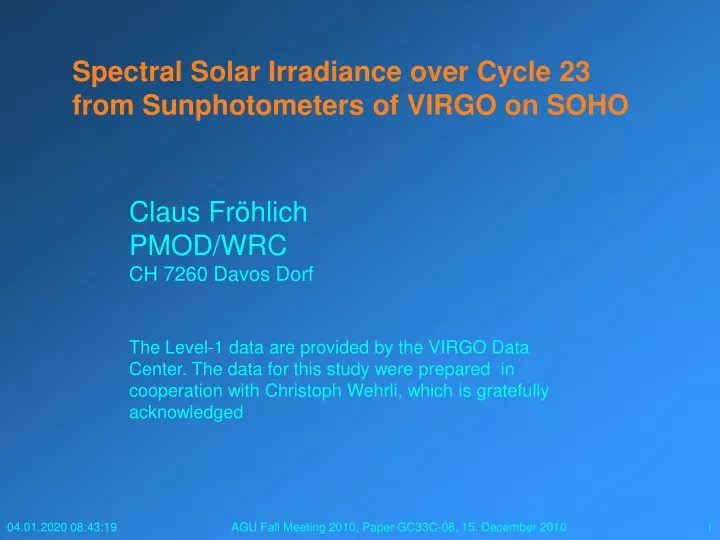 spectral solar irradiance over cycle 23 from sunphotometers of virgo on soho