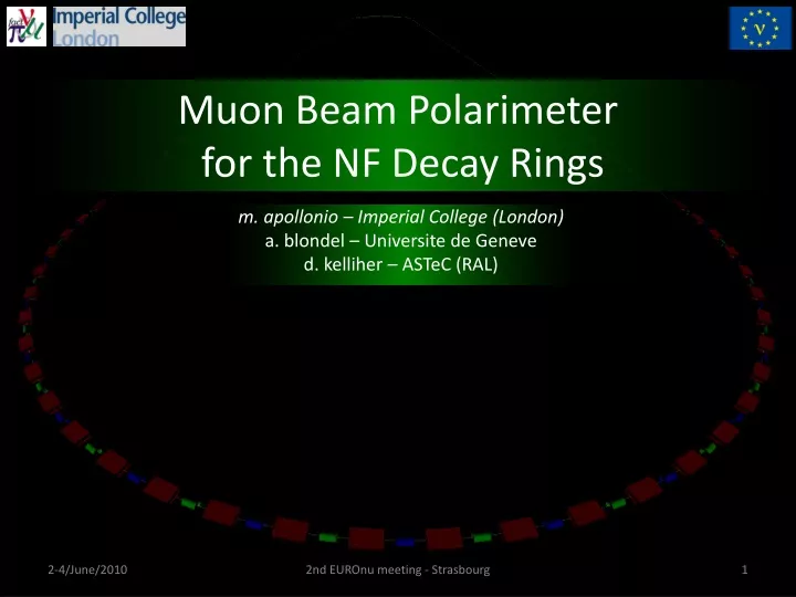 muon beam polarimeter for the nf decay rings