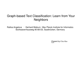 Graph-based Text Classification: Learn from Your Neighbors