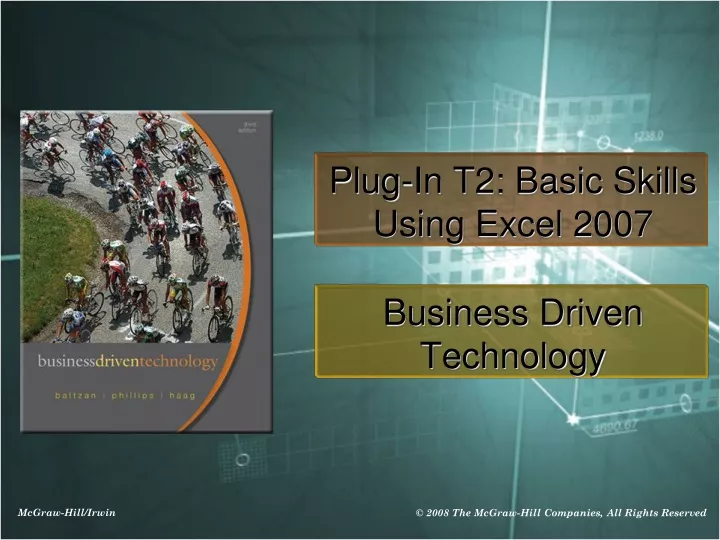 plug in t2 basic skills using excel 2007