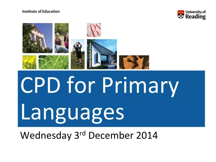 cpd for primary languages
