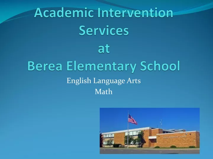 academic intervention services at berea elementary school