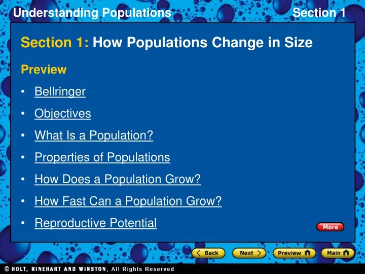 section 1 how populations change in size