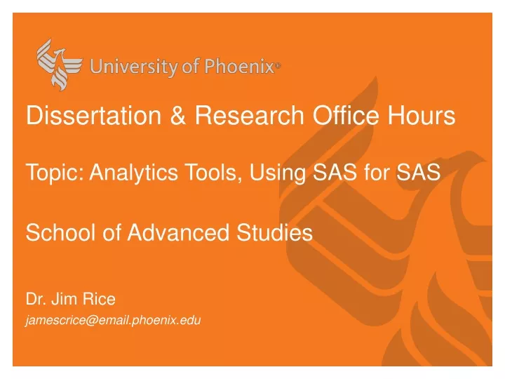 dissertation research office hours topic