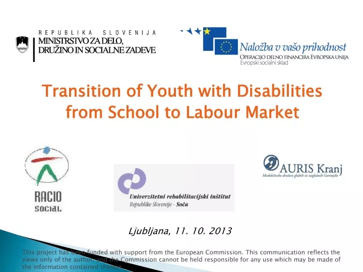 transition of youth w ith disabilities from