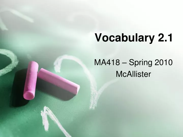 vocabulary 2 1