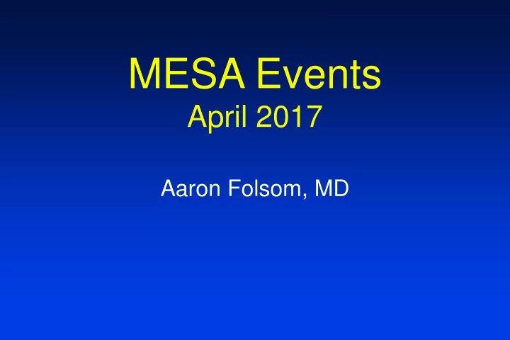 mesa events april 2017