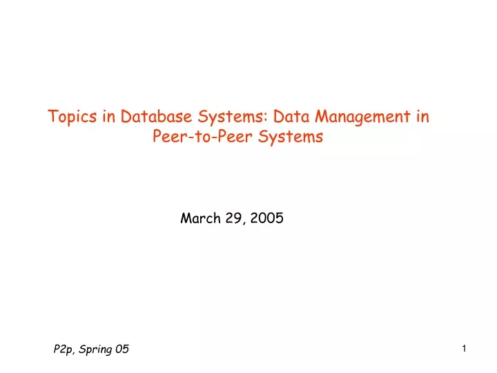 topics in database systems data management