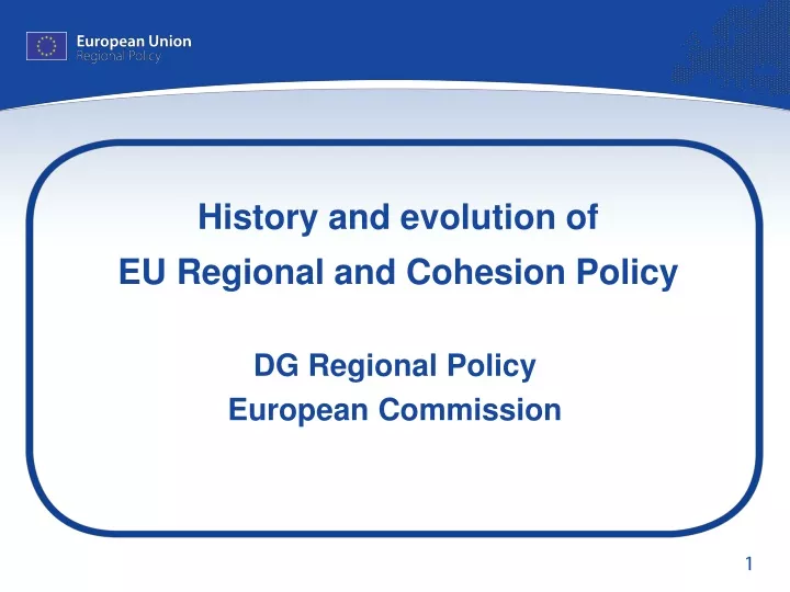 dg regional policy european commission