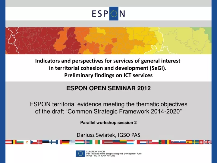 indicators and perspectives for services