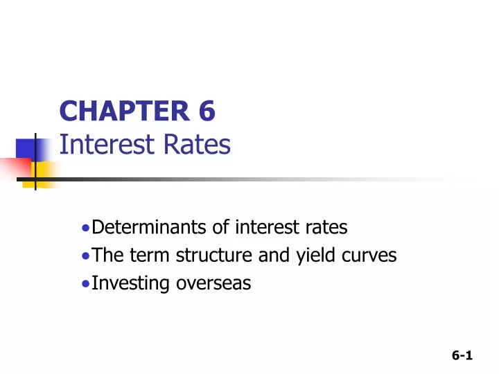 chapter 6 interest rates