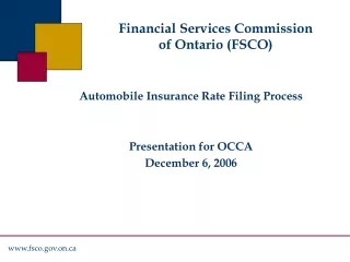 Financial Services Commission of Ontario (FSCO)