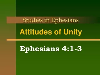 Studies in Ephesians