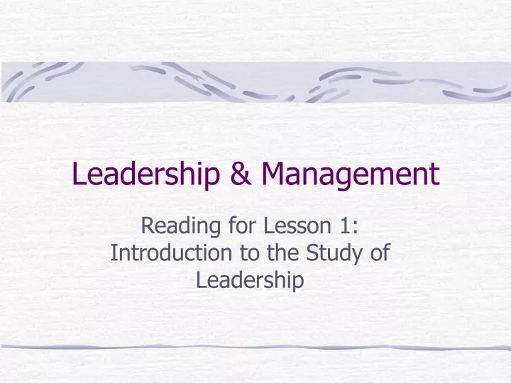 leadership management